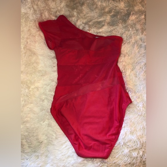 VENUS Red Deep Pink One-Shoulder One Piece Swimsuit - Picture 12 of 15